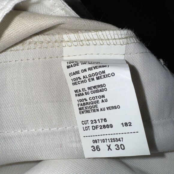 Farah Pants Men’s 36x30 Beige Khaki 100% Cotton Flat Front Casual - Picture 2 of 5